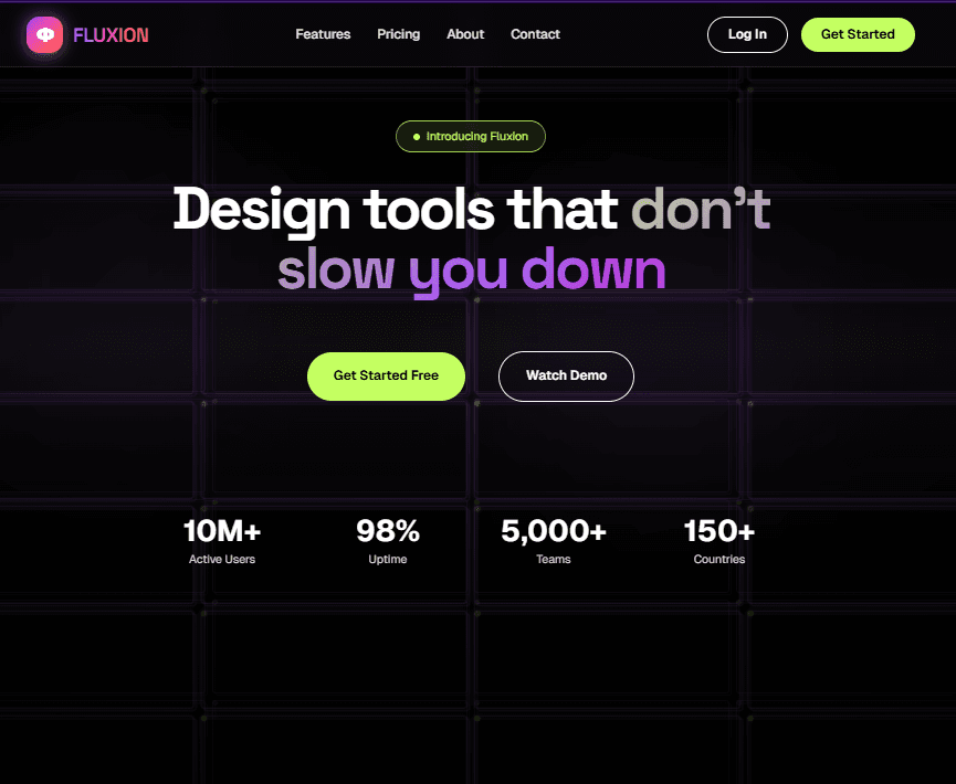 Fluxion Landing Page